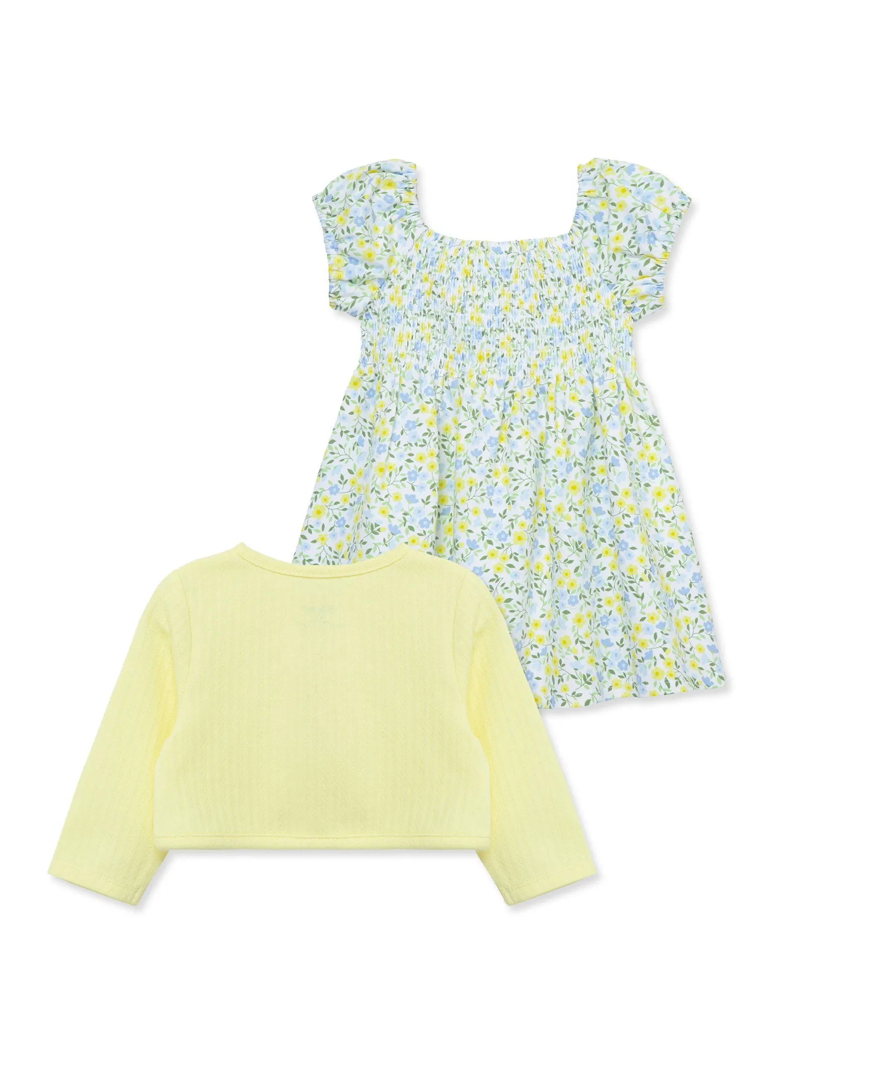 Ditsy Floral Knit Dress Set (2T-4T)