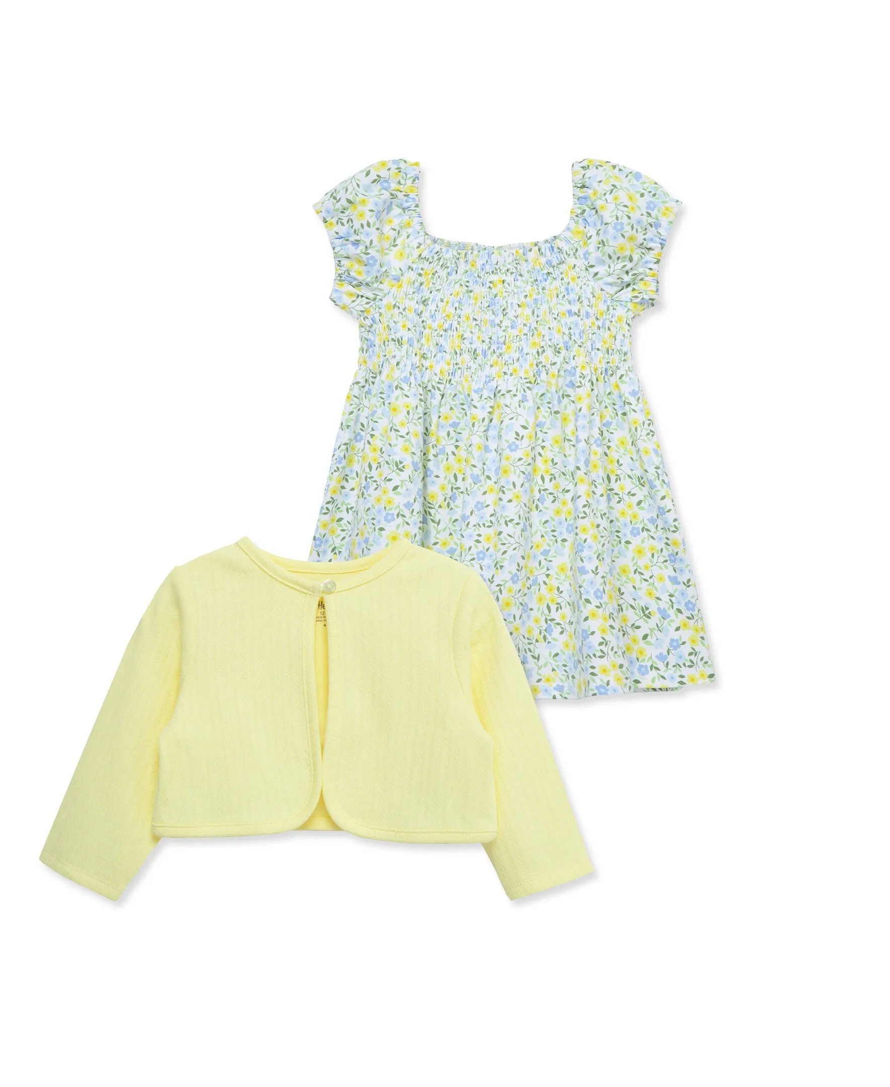 Ditsy Floral Knit Dress Set (2T-4T)