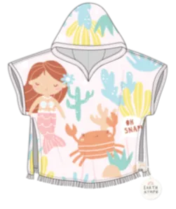 Earth Nymph "Seaside" Baby Girl Towel Cape