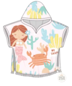 Earth Nymph "Seaside" Baby Girl Towel Cape