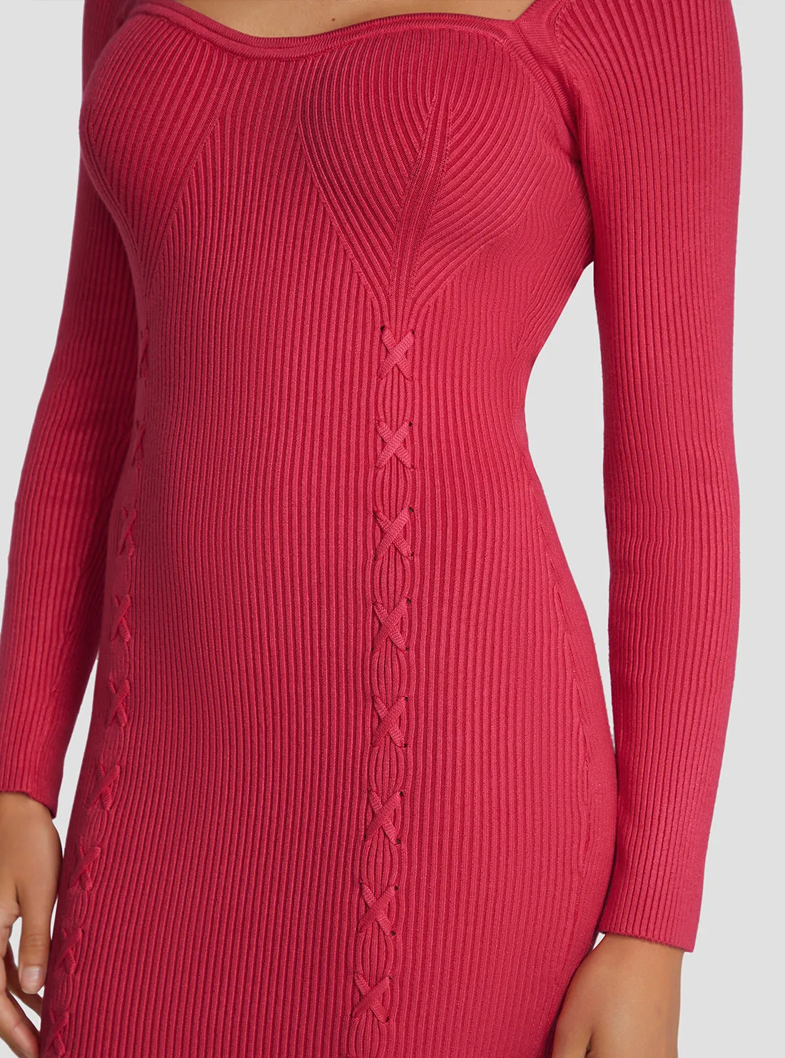 Eco Pink Margot Knit Midi Dress