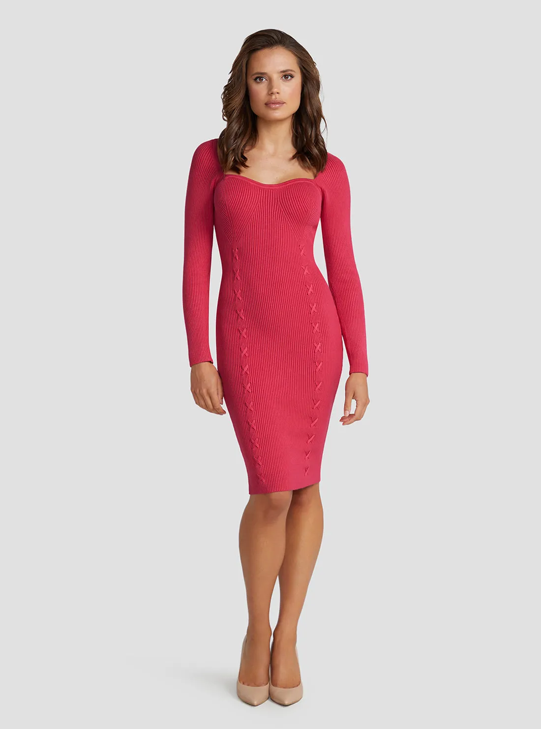 Eco Pink Margot Knit Midi Dress