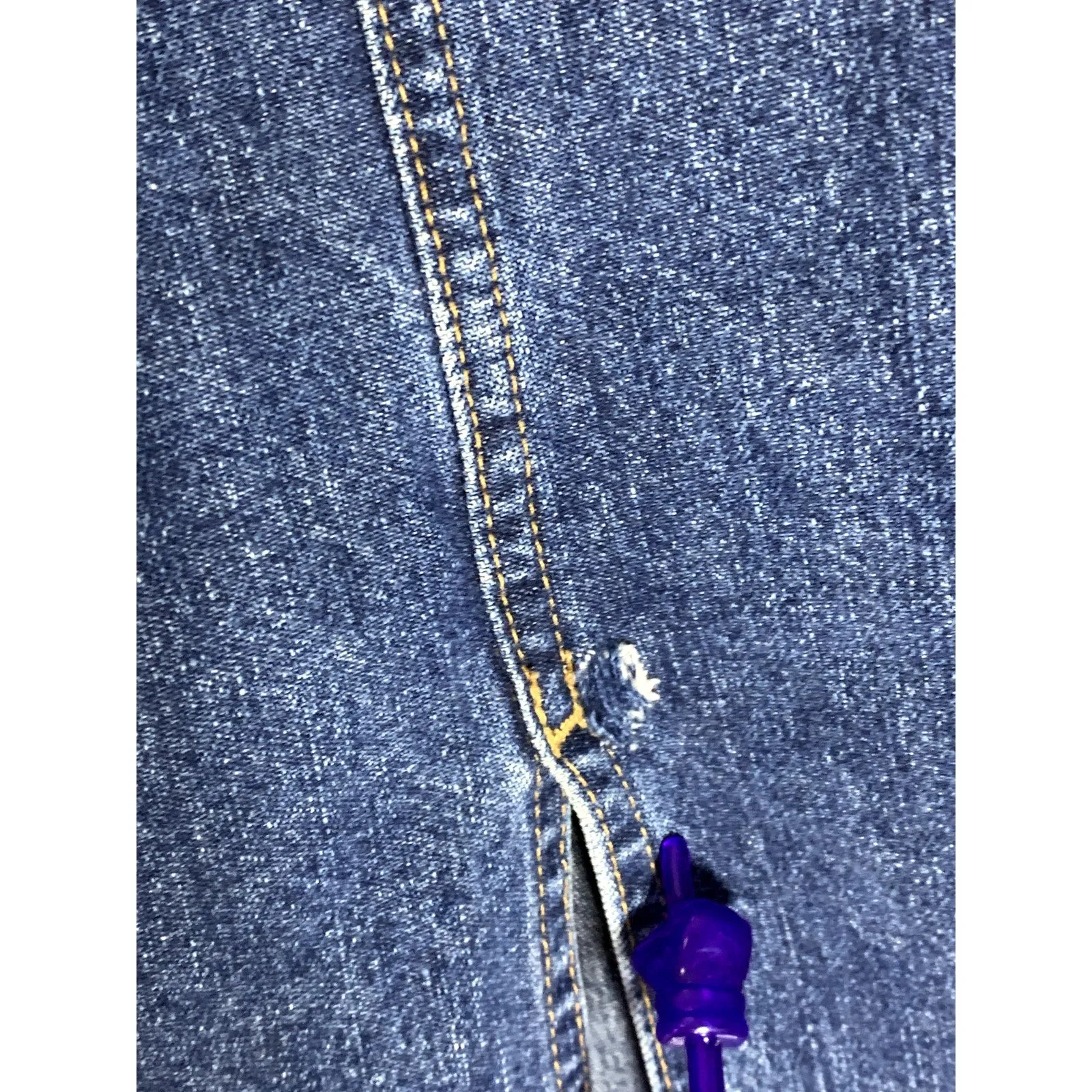 EDDIE BAUER Women's Dark Blue Denim Front-Slit Straight Midi Skirt SZ 8