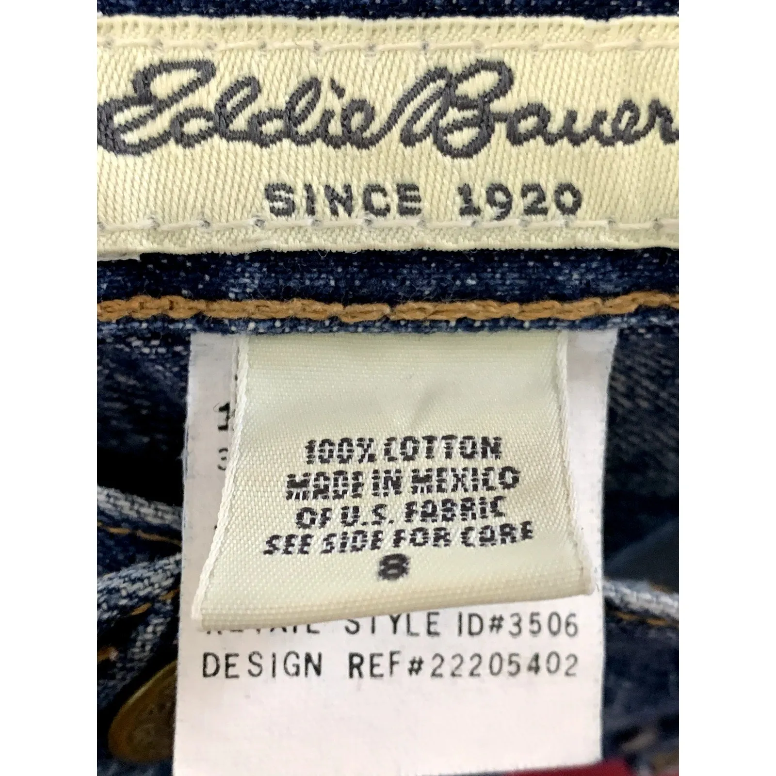 EDDIE BAUER Women's Dark Blue Denim Front-Slit Straight Midi Skirt SZ 8