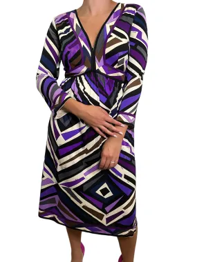 Emilio Pucci 3/4 Sleeve Jersey Dress Size M