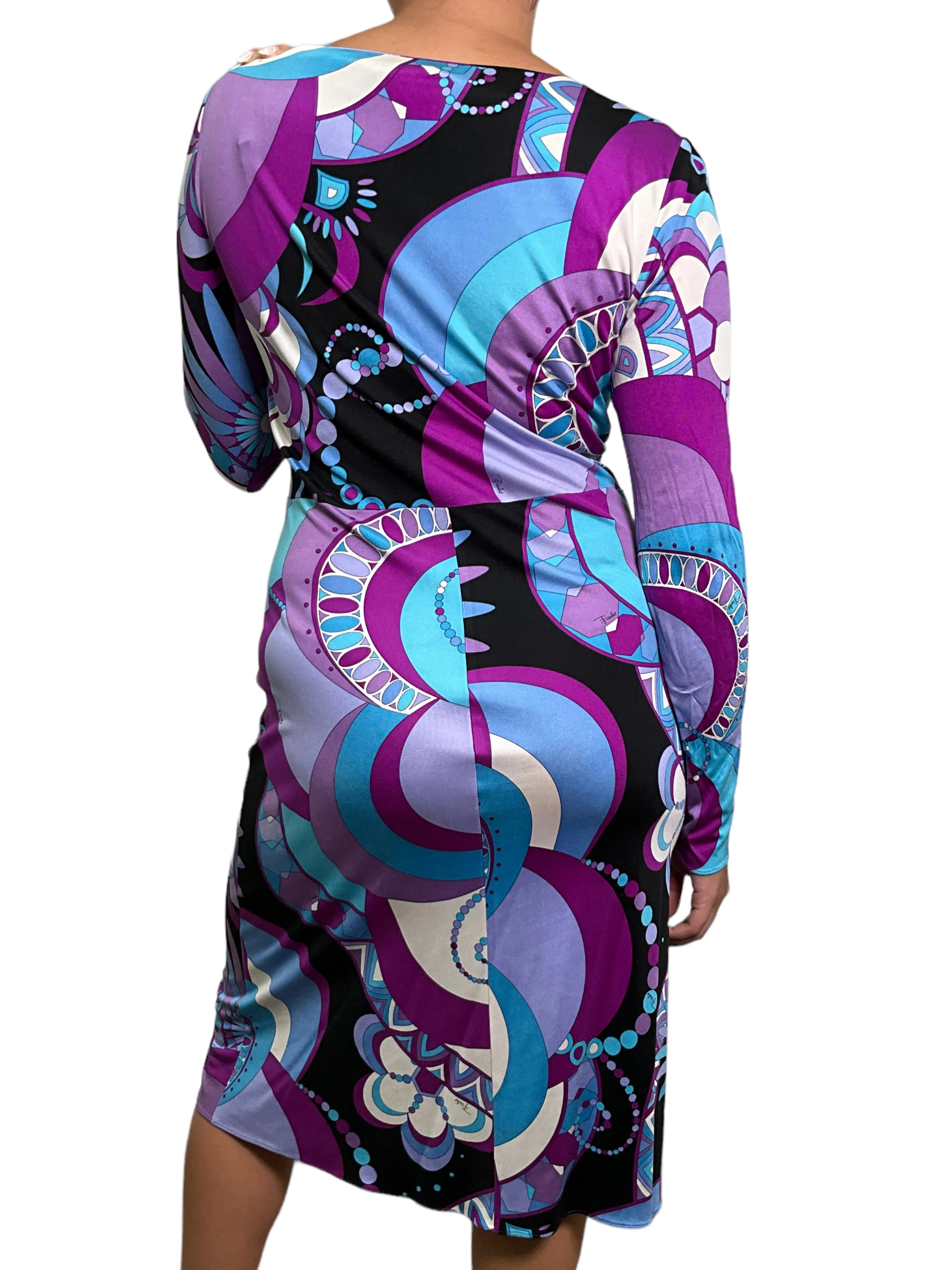 Emilio Pucci Long Sleeve Jersey Dress Size M