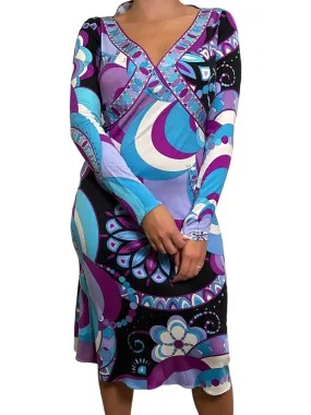 Emilio Pucci Long Sleeve Jersey Dress Size M