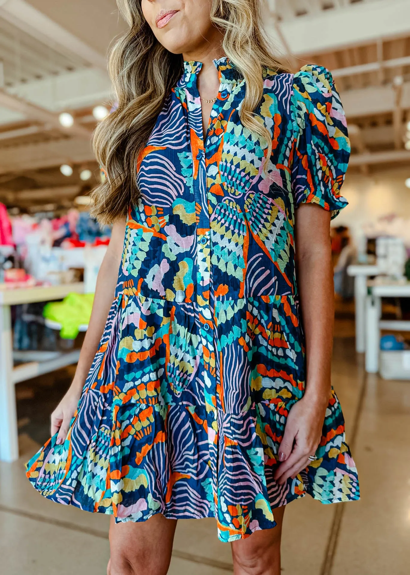 Emily Button-Up Mini Dress