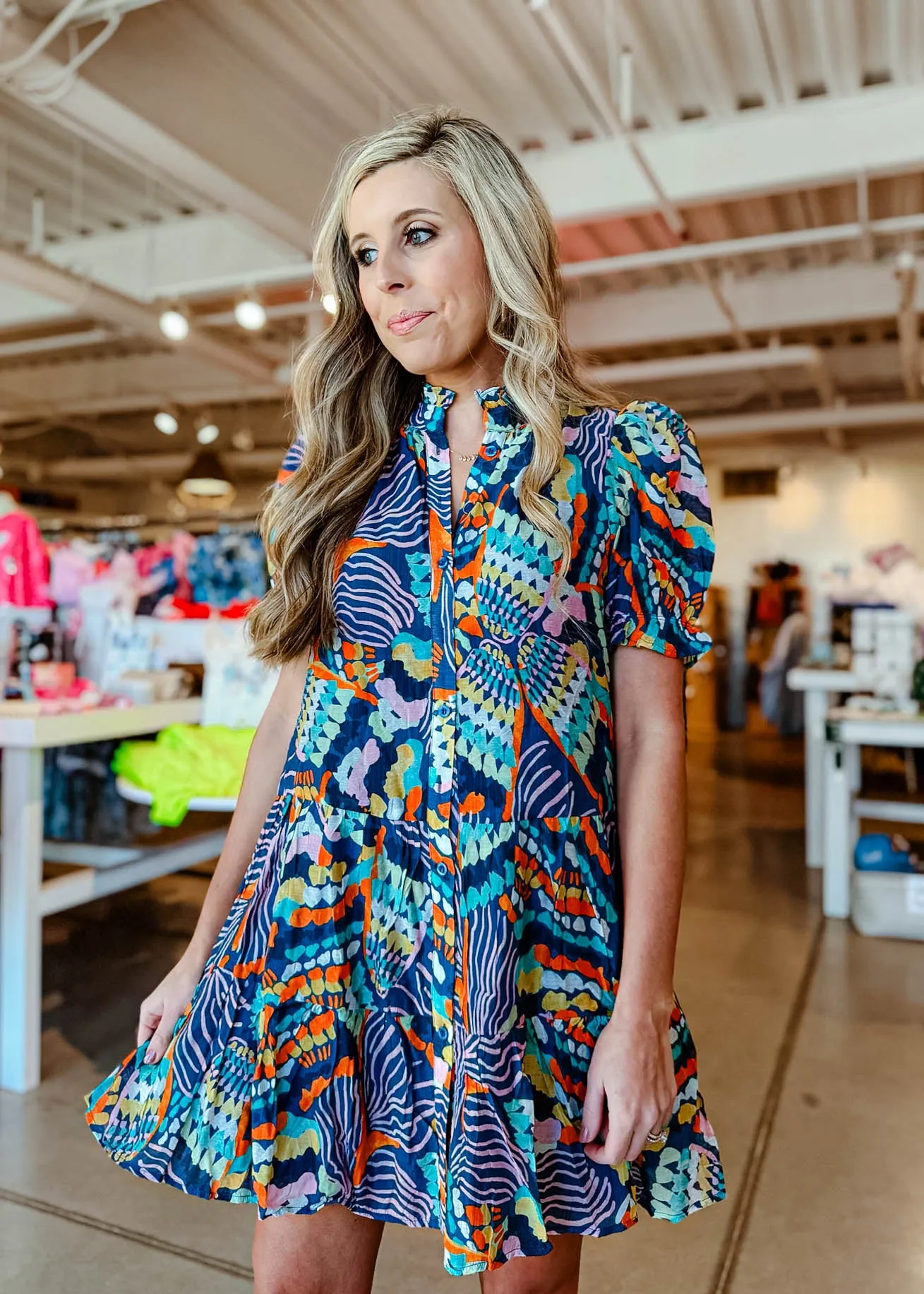 Emily Button-Up Mini Dress