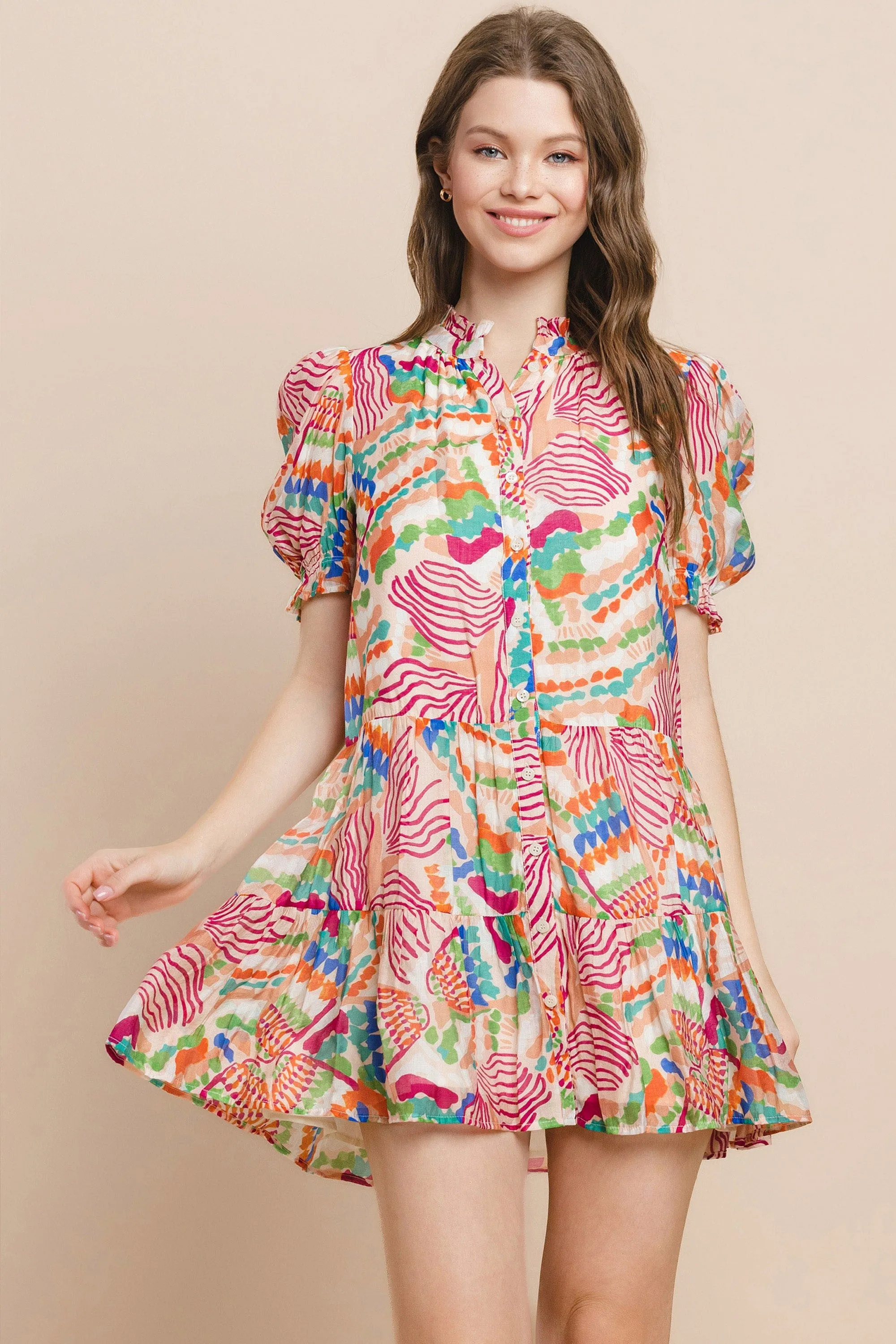 Emily Button-Up Mini Dress