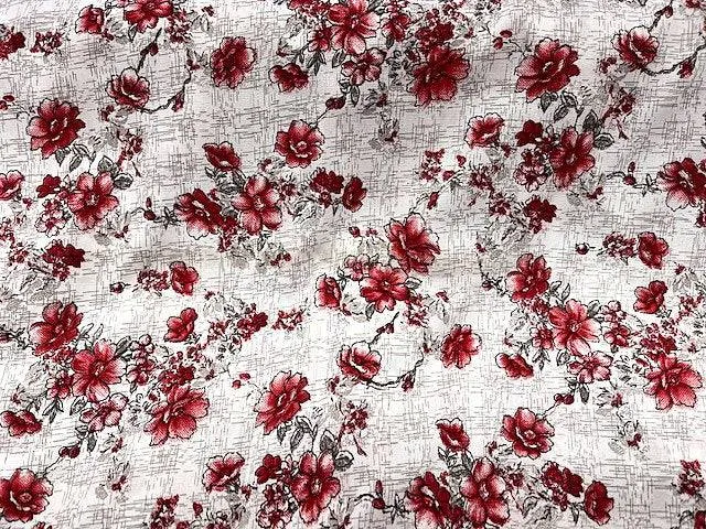 Floral Sketch - Clearance Printed Crepe