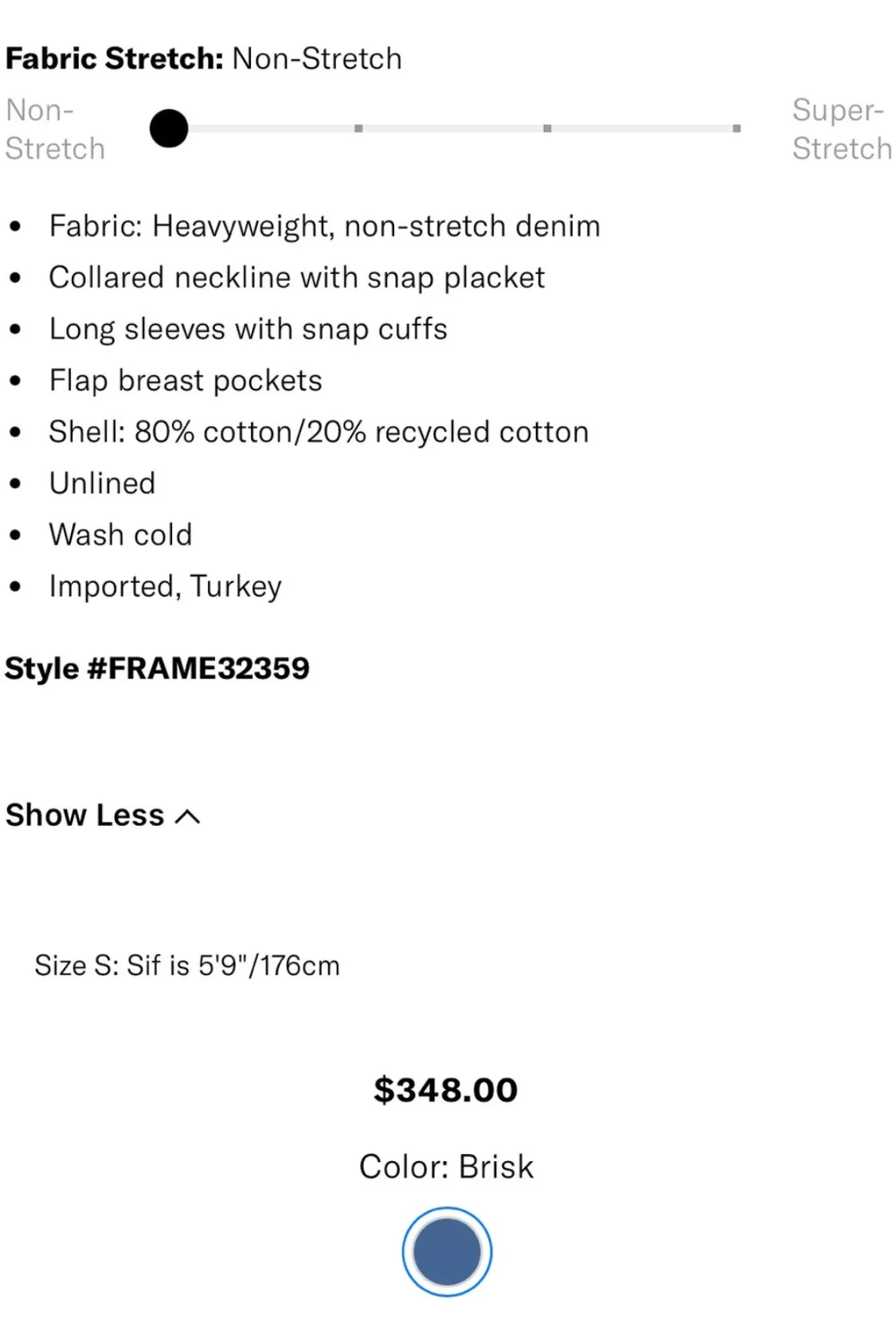 FRAME Denim A-Line Shirt Dress