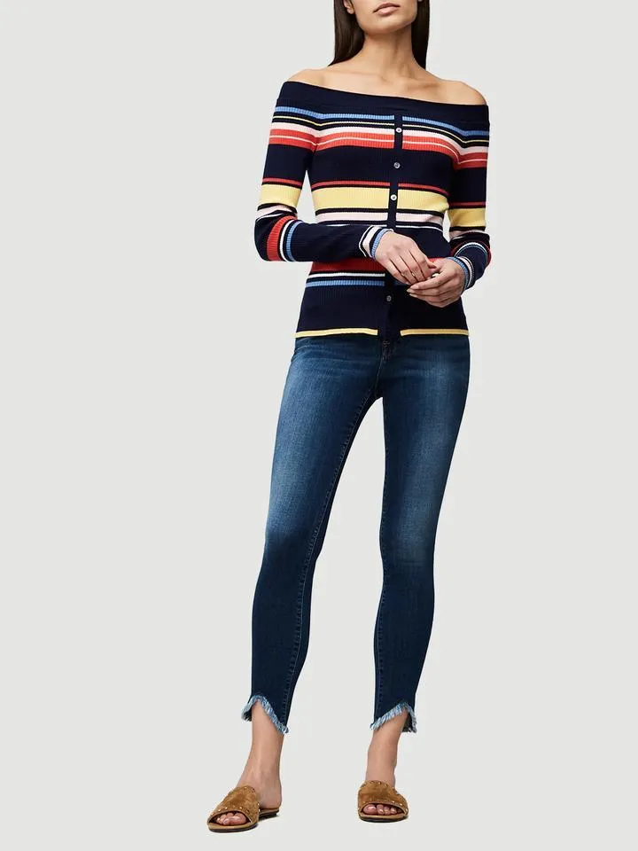 FRAME - Le High Skinny Triangle Raw Hem in Sulham