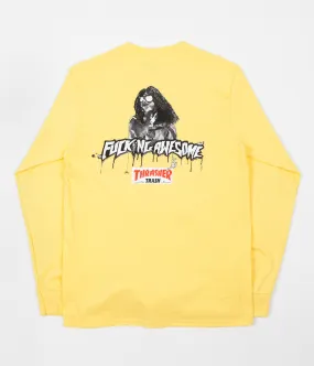 Fucking Awesome x Thrasher Trash Me Long Sleeve T-Shirt - Yellow