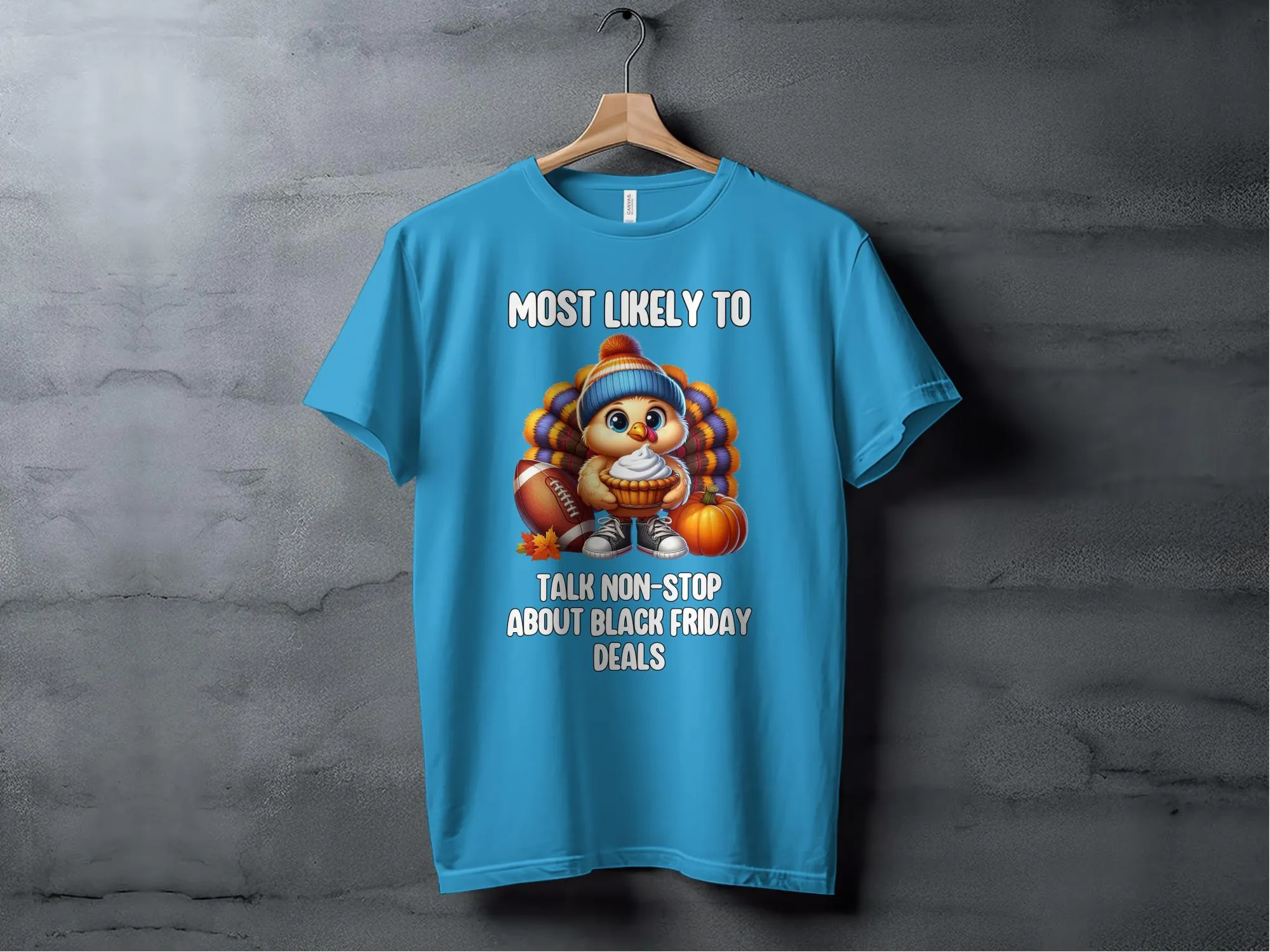 Funny Thanksgiving Turkey T-Shirt, Black Friday Deals T-Shirt, Cute Holiday Tee, Festive Shirt for Men Women, Gift Idea