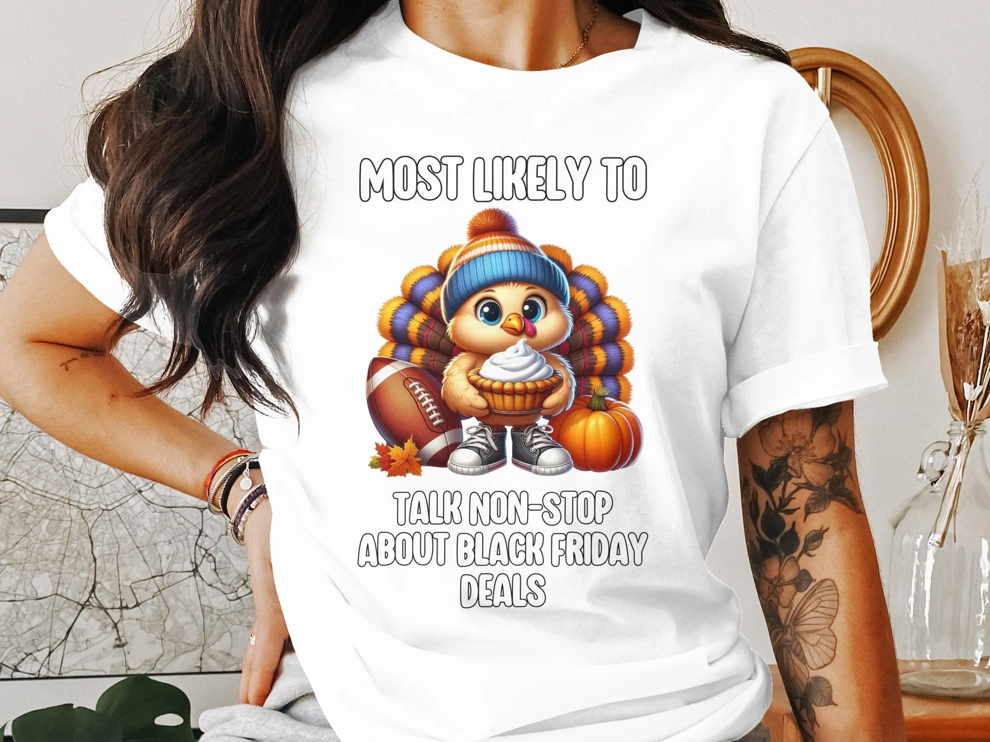Funny Thanksgiving Turkey T-Shirt, Black Friday Deals T-Shirt, Cute Holiday Tee, Festive Shirt for Men Women, Gift Idea