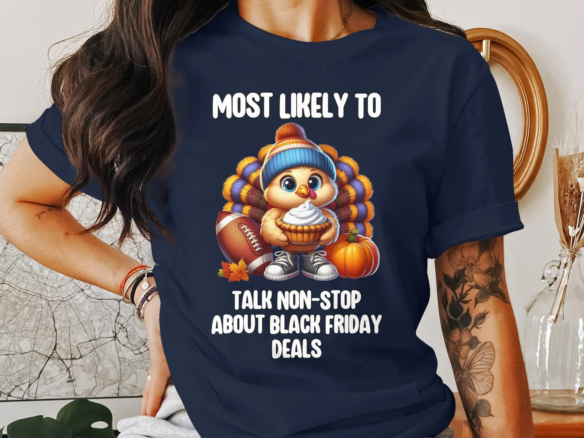 Funny Thanksgiving Turkey T-Shirt, Black Friday Deals T-Shirt, Cute Holiday Tee, Festive Shirt for Men Women, Gift Idea