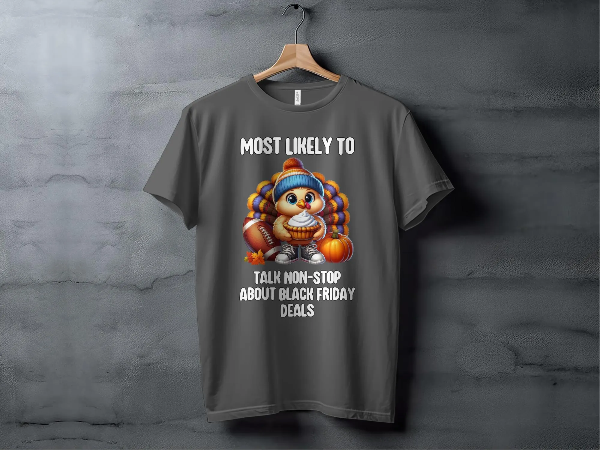 Funny Thanksgiving Turkey T-Shirt, Black Friday Deals T-Shirt, Cute Holiday Tee, Festive Shirt for Men Women, Gift Idea