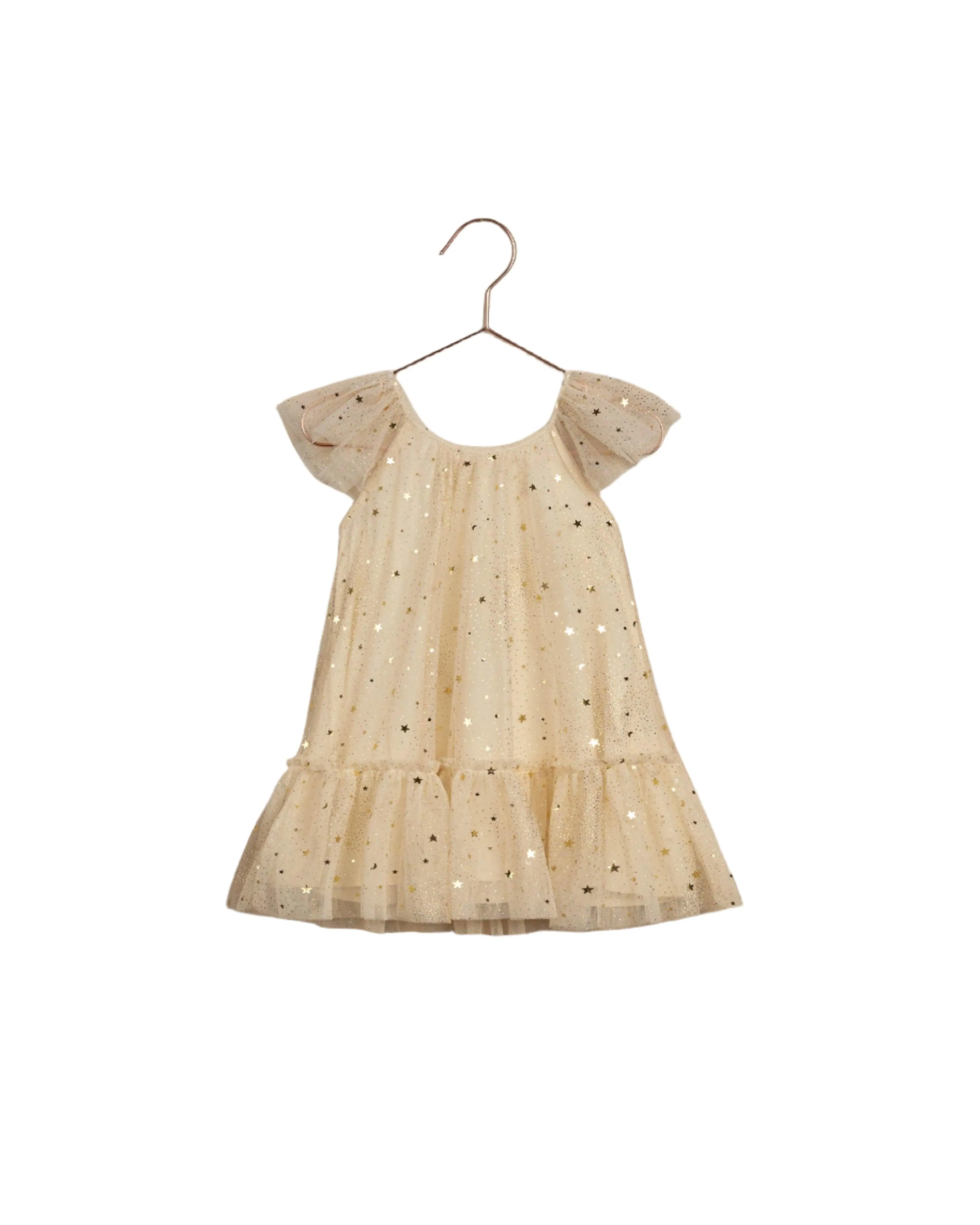 Girls Dresses | Edie Dress- Champagne Stars | Noralee