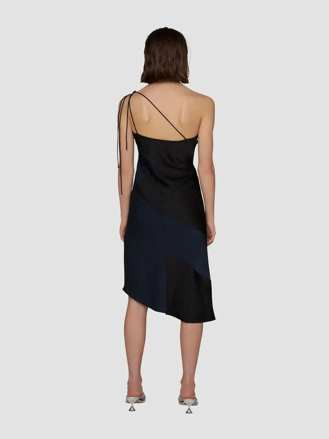 Grace Black Colors Block Slip Dress