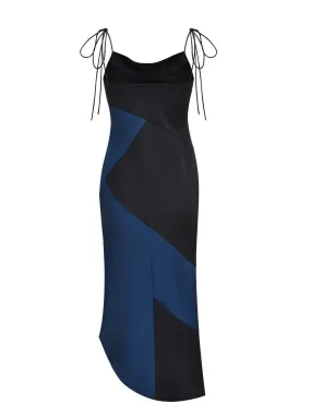 Grace Black Colors Block Slip Dress