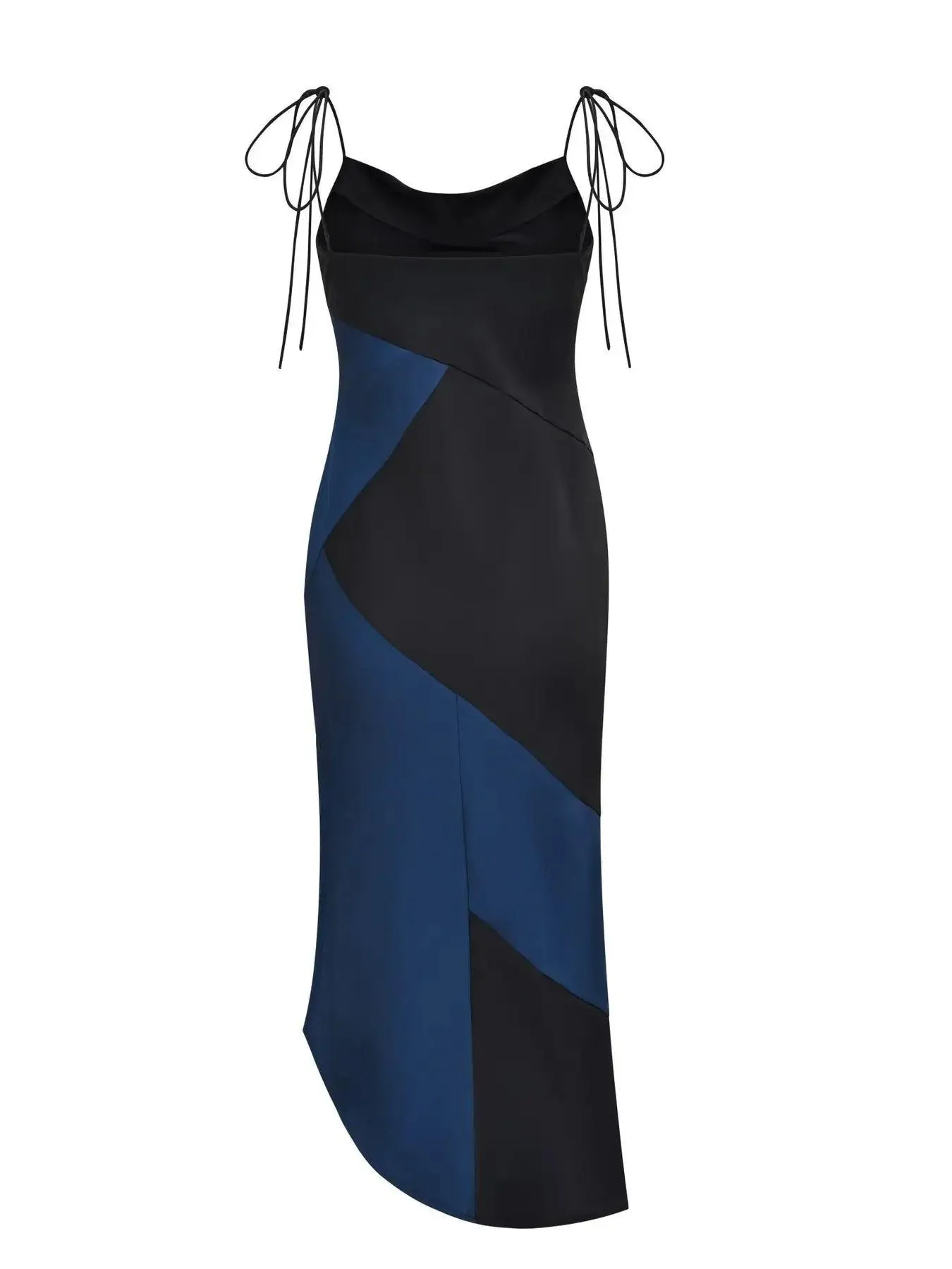 Grace Black Colors Block Slip Dress