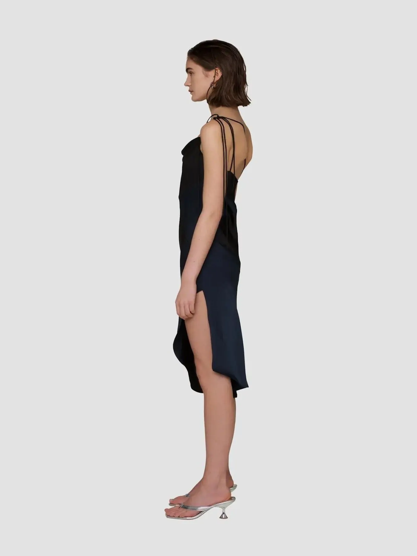 Grace Black Colors Block Slip Dress