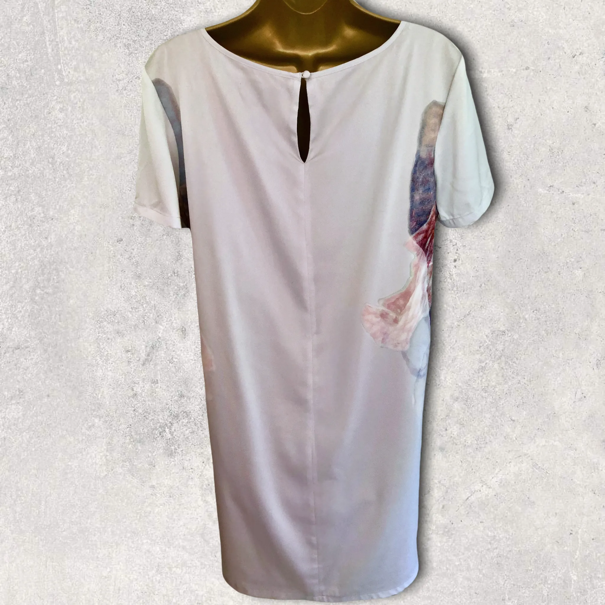 Great Plains Short Sleeved Multicoloured Shift Dress UK 14/16 us 10/12 eu 43/44