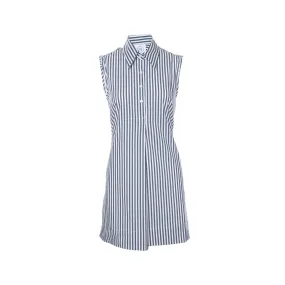 Gustavia Sleeveless Shirt Dress in Performance Poplin
