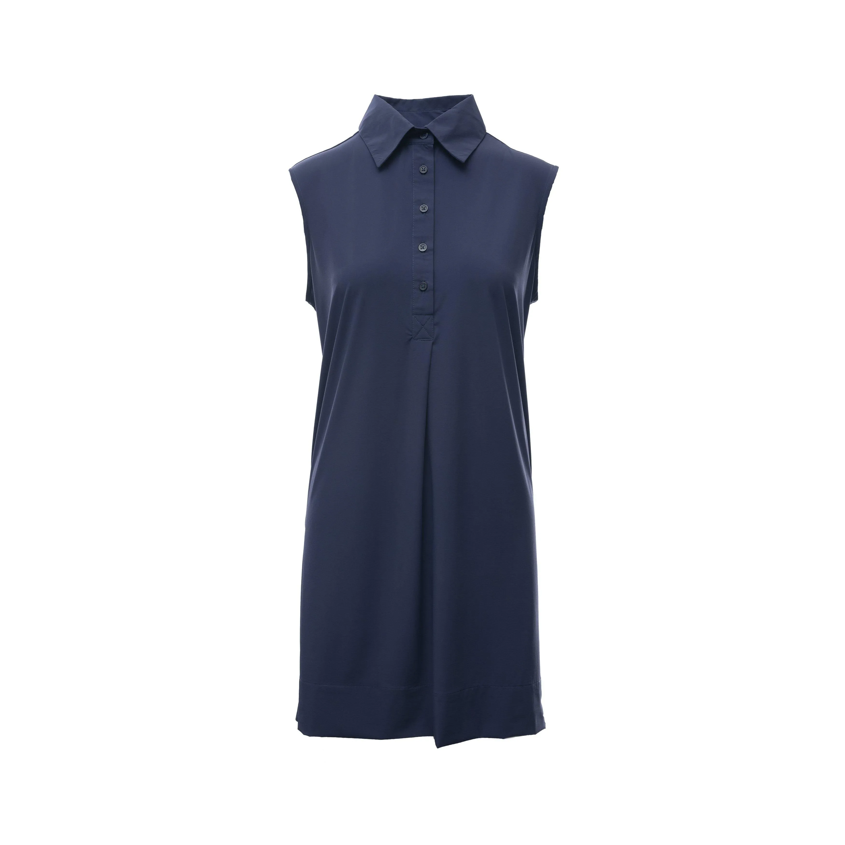Gustavia Sleeveless Shirt Dress in Performance Stretch