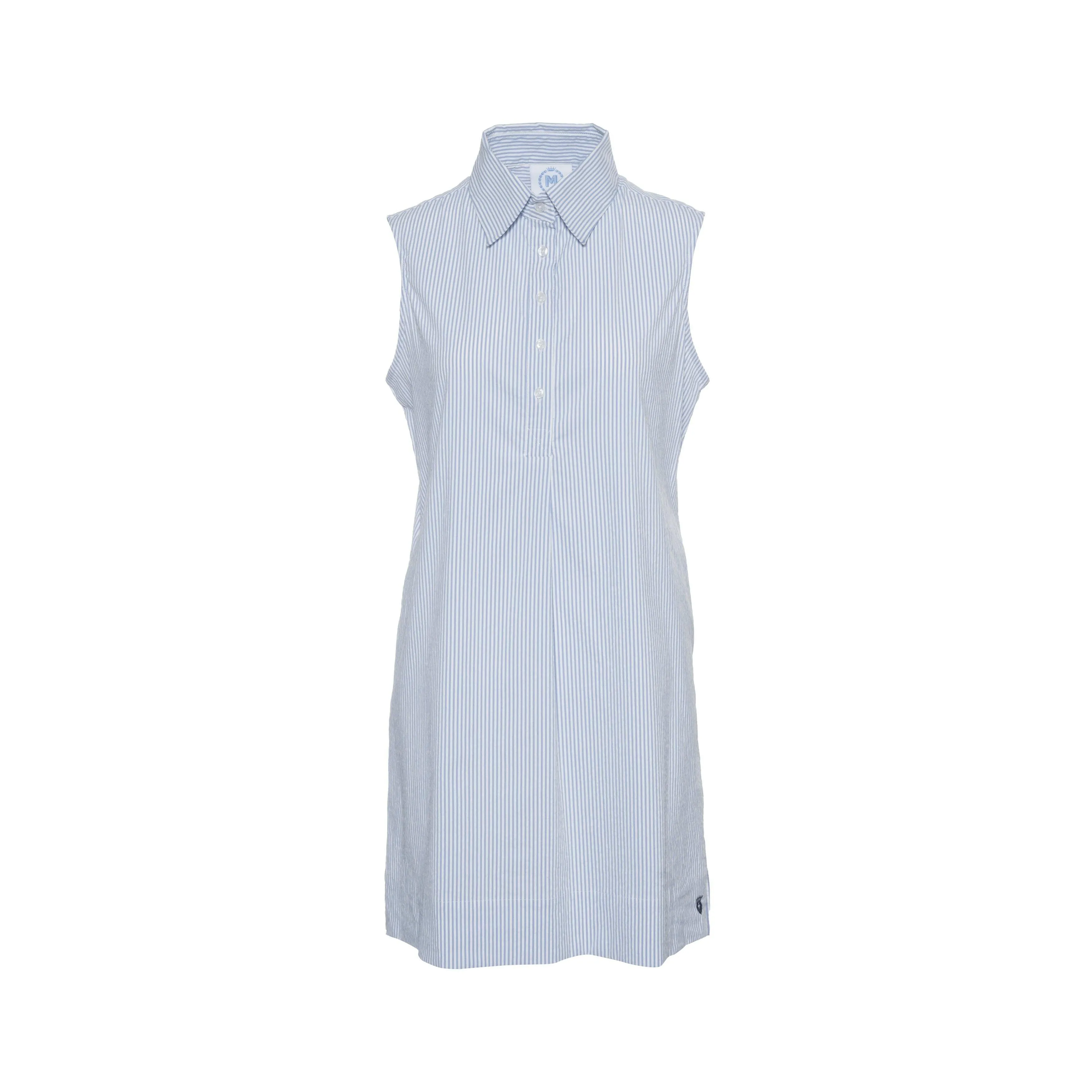 Gustavia Sleeveless Shirt Dress in Performance Stretch