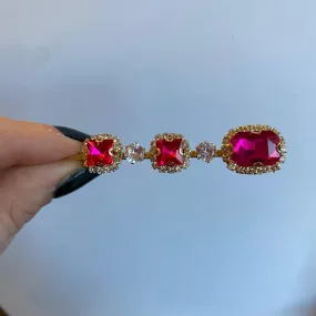 Hairclip Triple -  Fuchsia