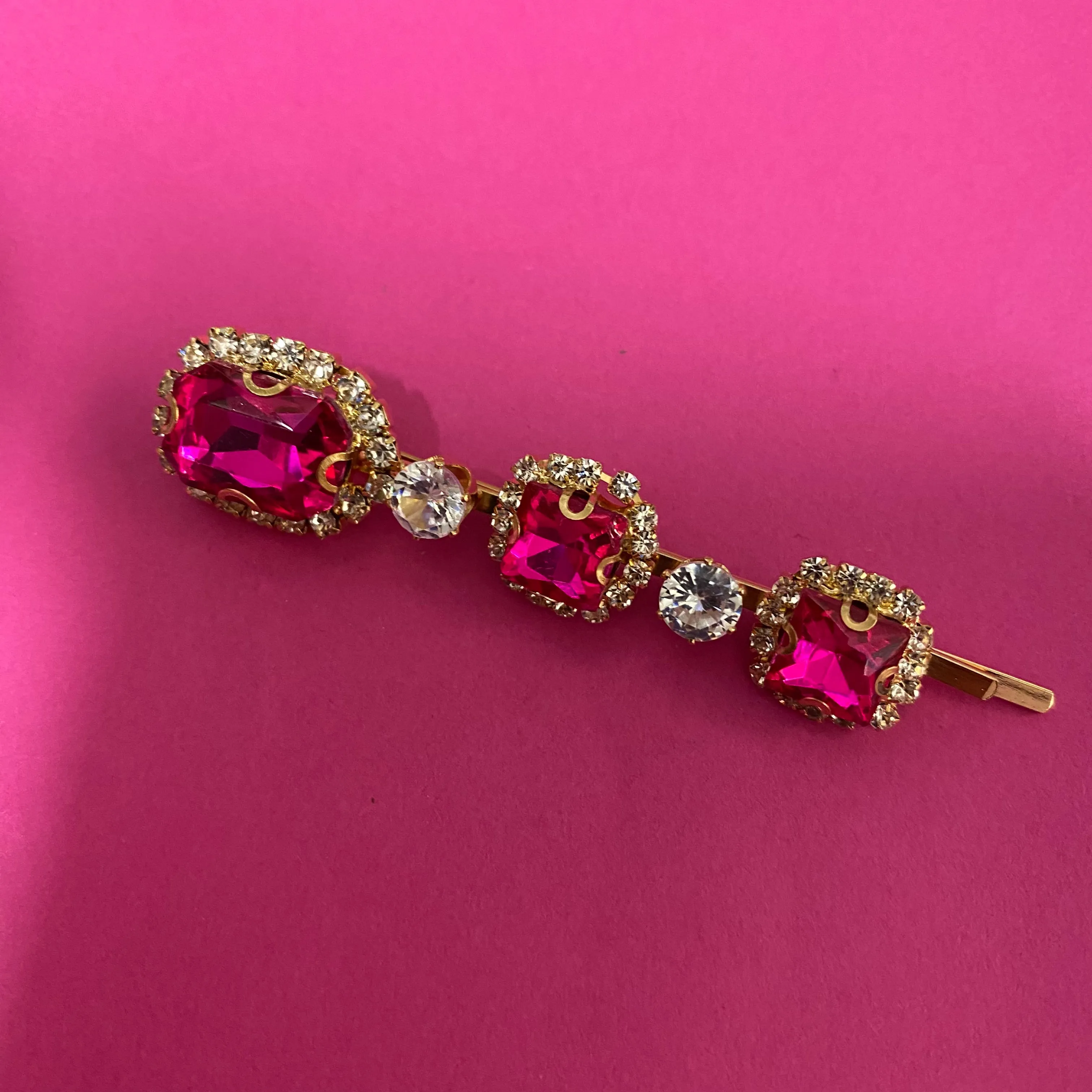 Hairclip Triple -  Fuchsia