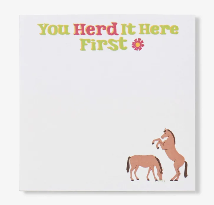 Herd It Here First Sticky Notes