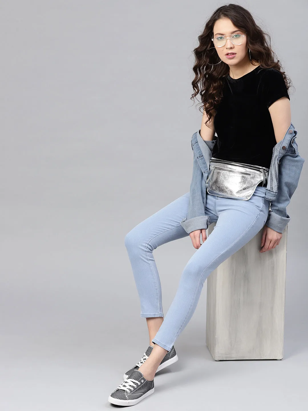 Ice Blue Cropped Jeans (Same As 0005)