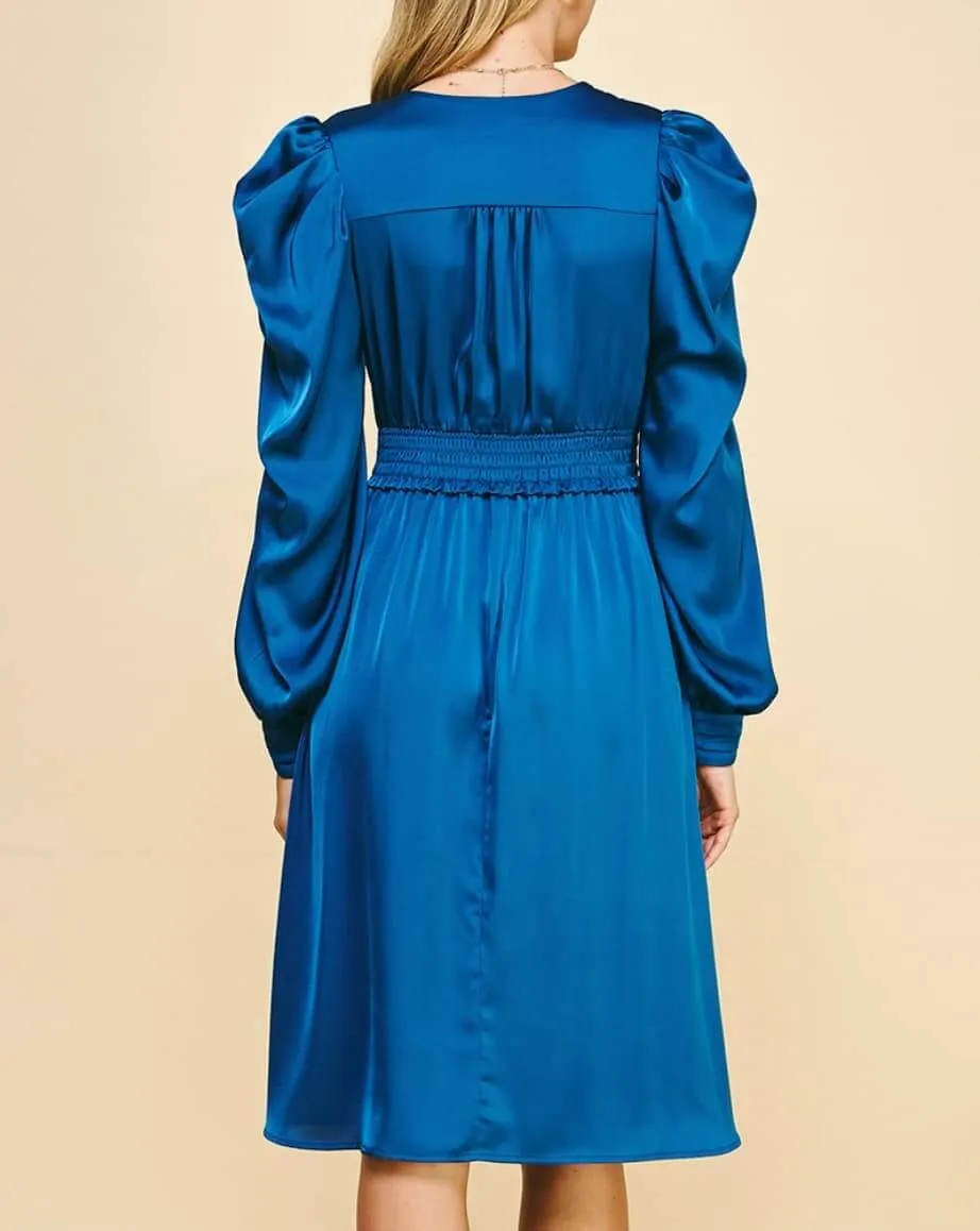 INDIGO HOUR MIDI DRESS- by Pinch