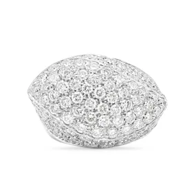Italian Made Brilliant Cut Diamond Abstract Cluster Dress Ring