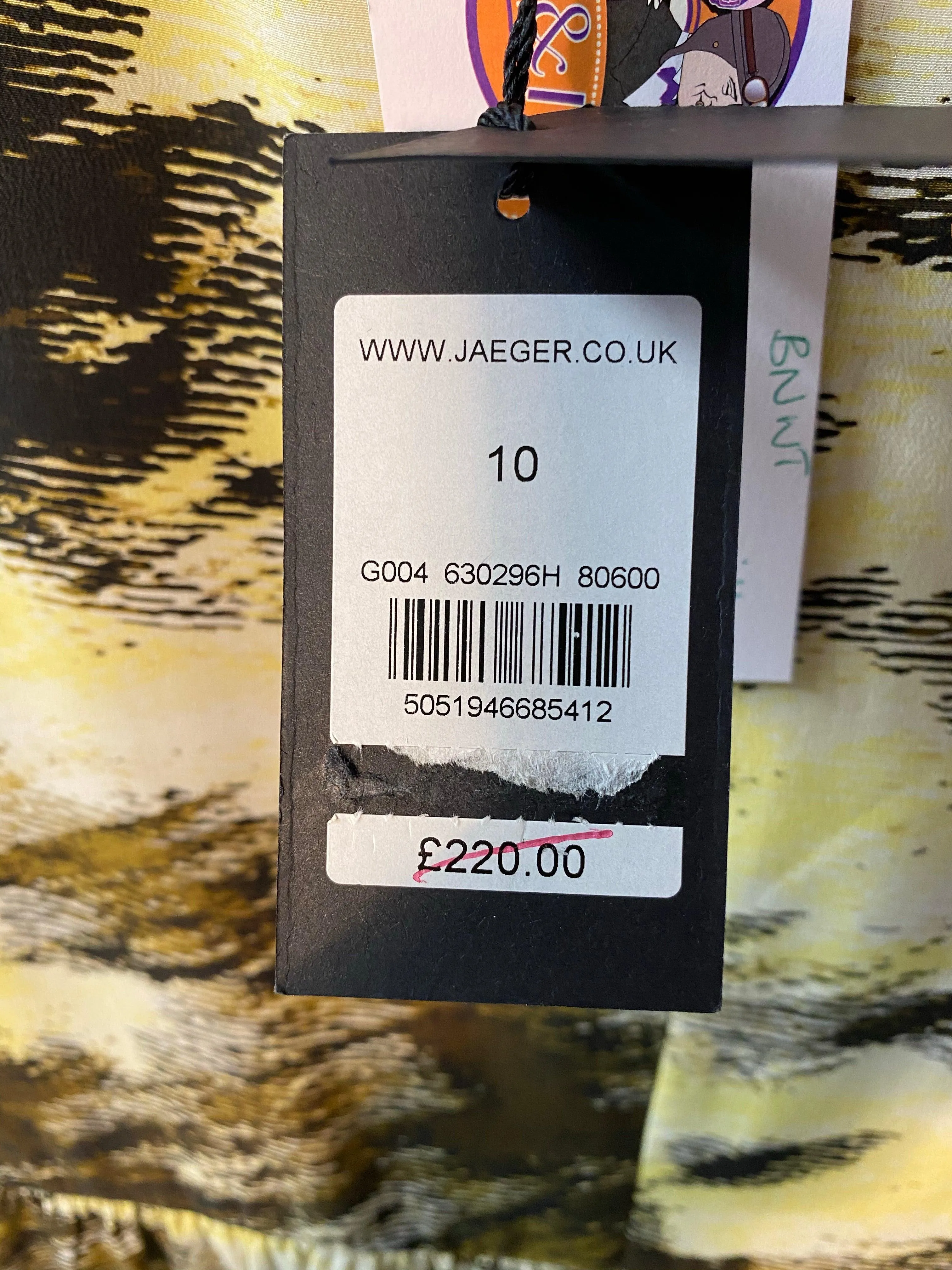 Jaeger Silk Dress Abstract Animal Print UK Size 10 BNWT RRP£220