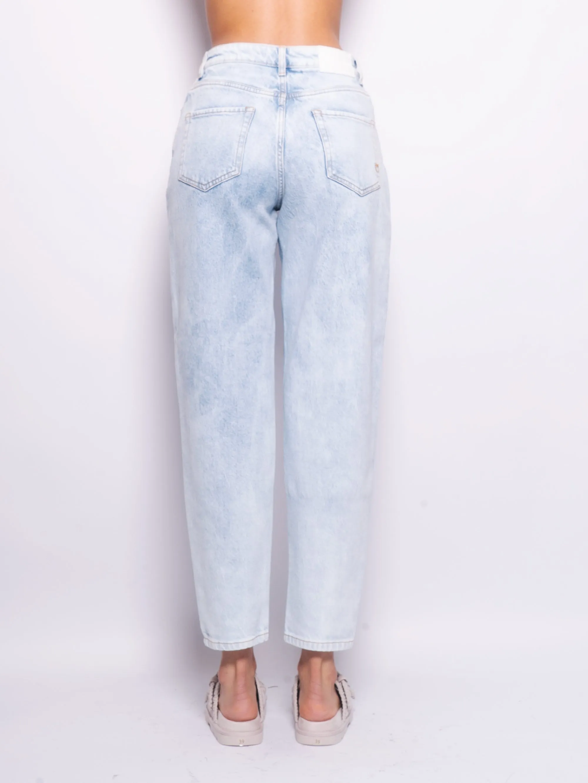 Jeans Mom Fit in Denim Comfort Blu