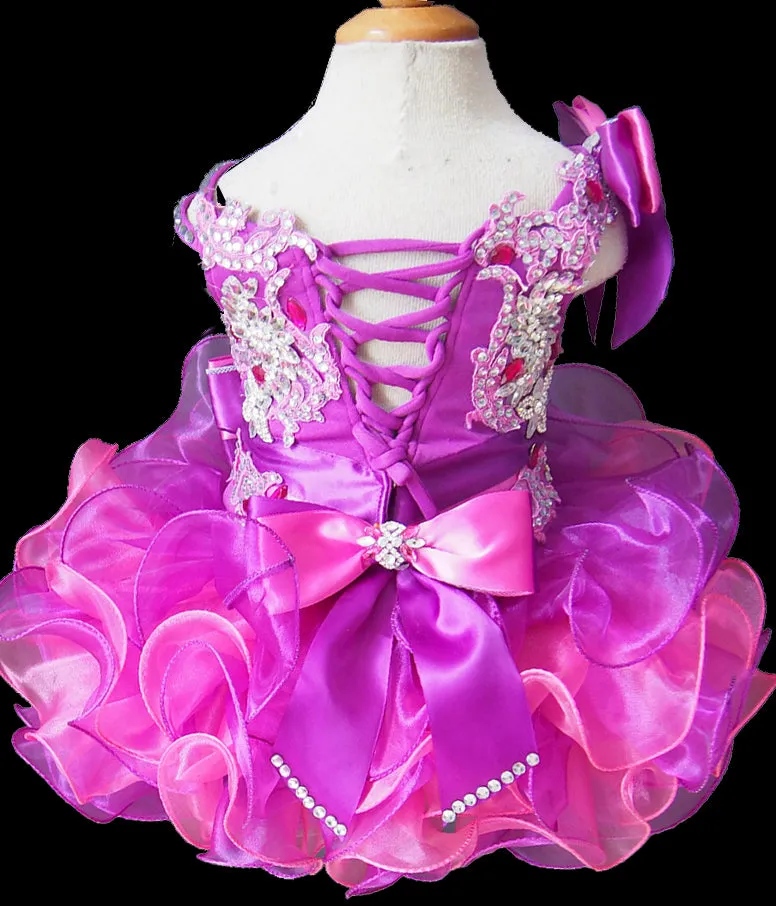 Jennifer Wu Beaded and Lace Bodice Kids' Cupcake Pageant Dress