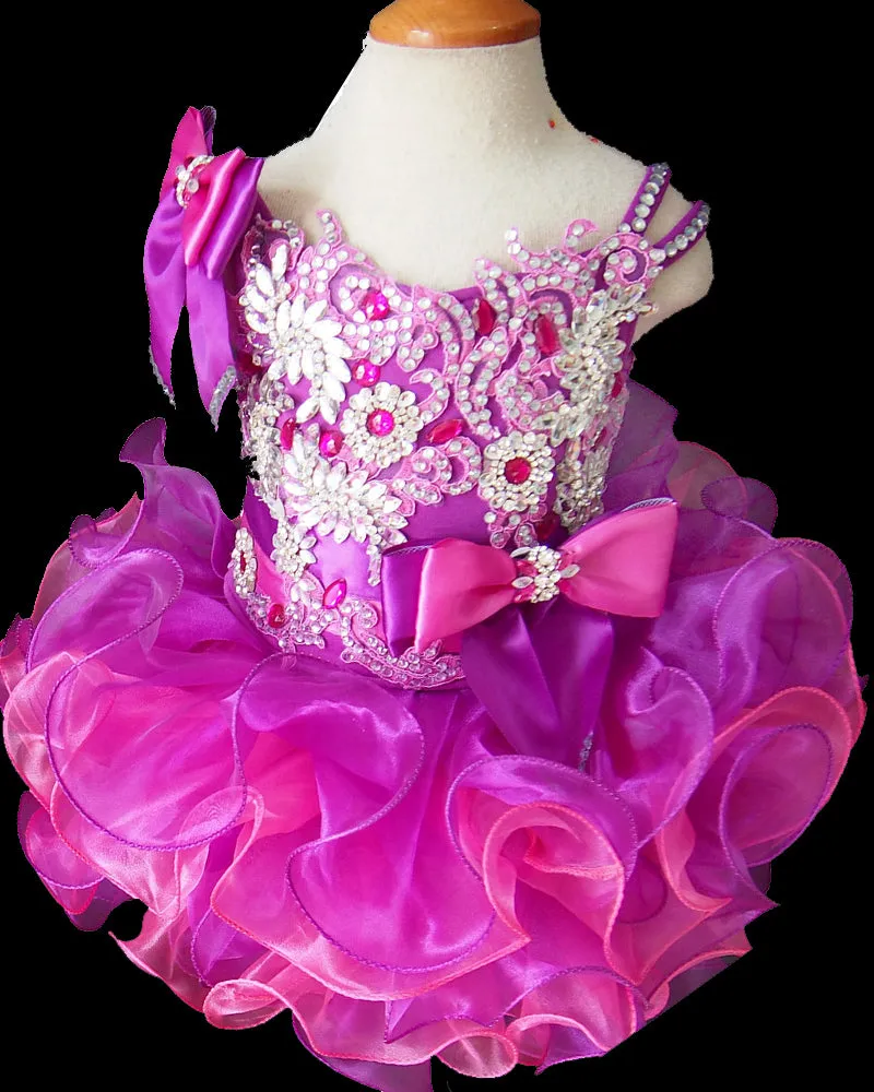 Jennifer Wu Beaded and Lace Bodice Kids' Cupcake Pageant Dress