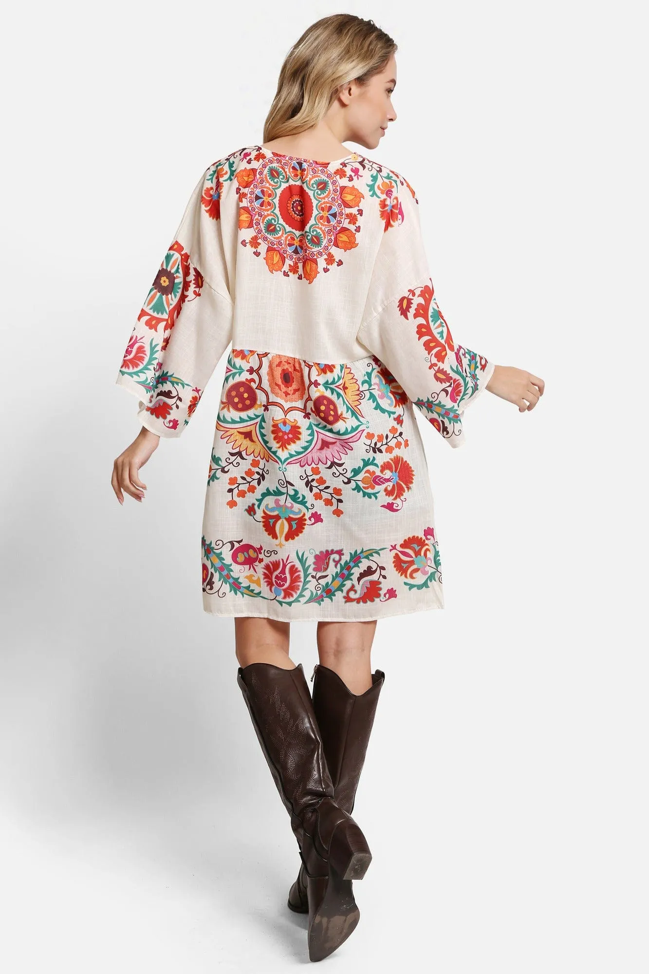 JP5112 Audrey Abstract Cover Up Dress
