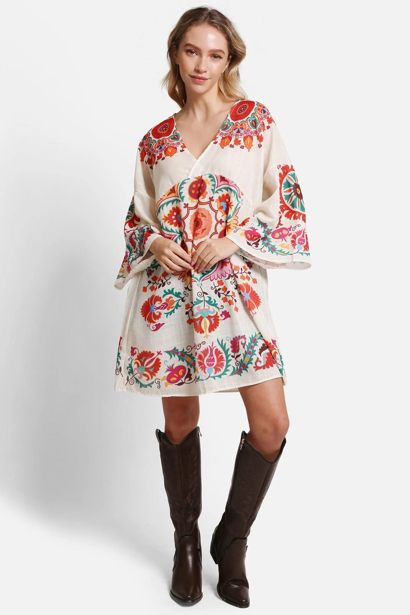 JP5112 Audrey Abstract Cover Up Dress