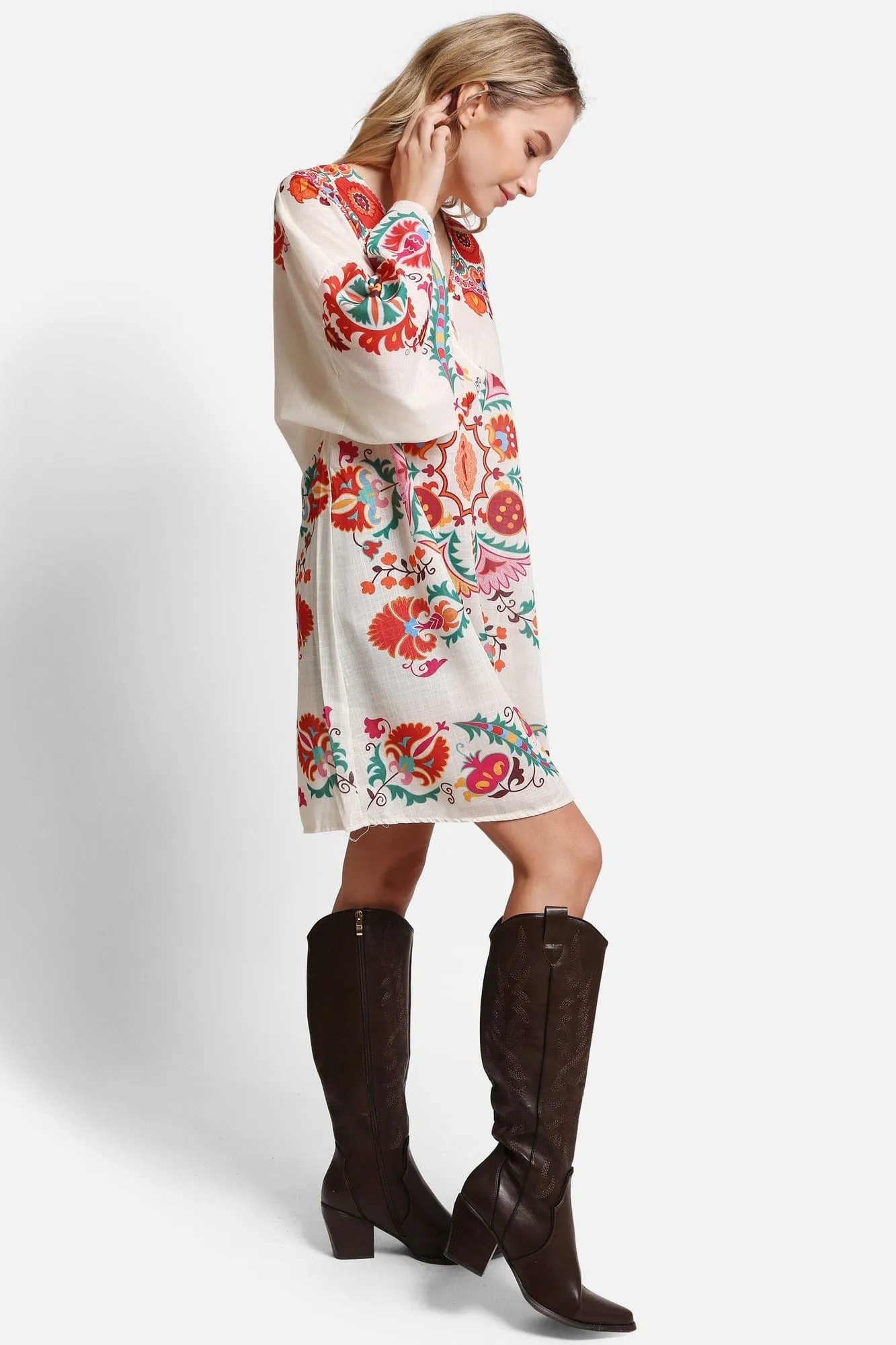 JP5112 Audrey Abstract Cover Up Dress