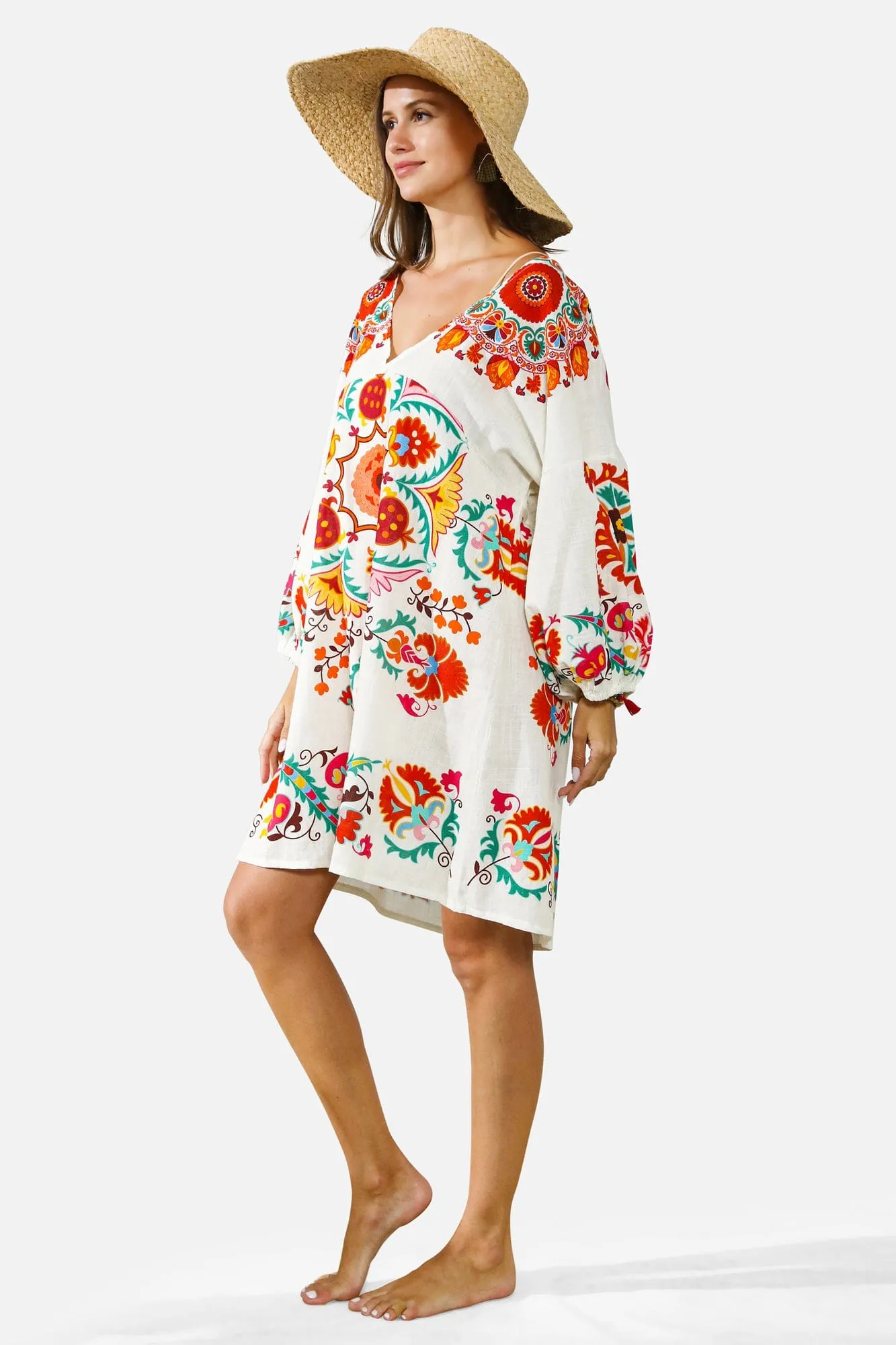 JP5112 Audrey Abstract Cover Up Dress