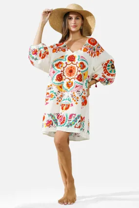 JP5112 Audrey Abstract Cover Up Dress