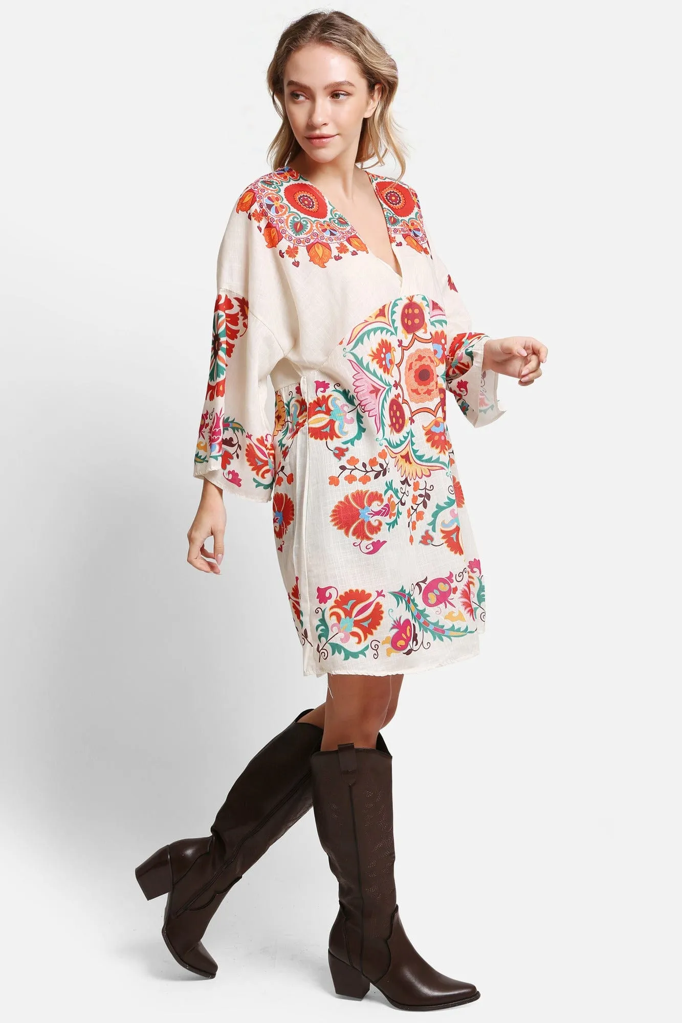 JP5112 Audrey Abstract Cover Up Dress