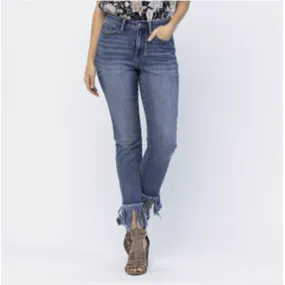 Judy Blue Frey Hem Crop Jeans - #88458