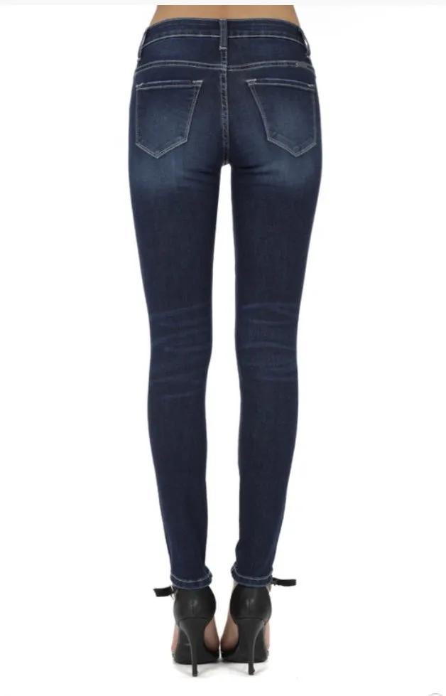 Kan Can Lola Skinny Jeggings: Dark Wash