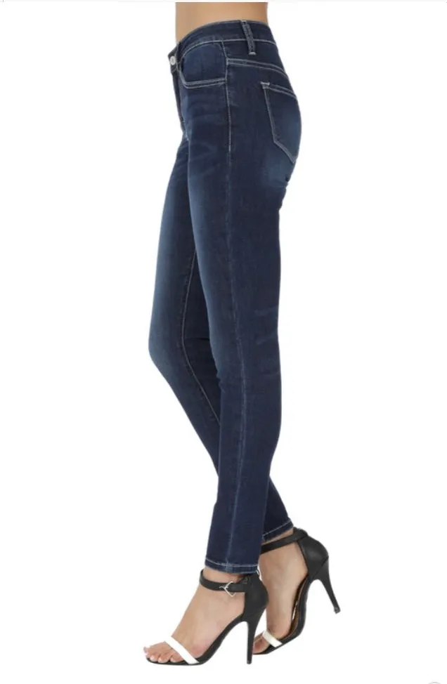 Kan Can Lola Skinny Jeggings: Dark Wash